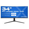 Zakrzywiony Monitor JAPANNEXT 86,4cm JN-IPS340UWQHD60C-C65W-HS z ekranem UWQHD