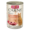 ANIMONDA Carny Adult kurczak, indyk, kacze serca - mokra karma dla kota - 400g