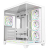 RAMPAGE OBUDOWA PC ZE SZKŁEM HARTOWANYM SEALITE 7X WENTYLATOR ARGB PWM WHITE