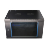 Szafa rack Extralink 6U 600x450 Czarna montowana na ścianie