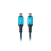 LANBERG KABEL USB-C M/M USB4 0.5M 240W 8K 60HZ CZARNO-NIEBIESKI