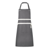 Fartuch szefa kuchni Le Creuset 89x79cm klasyczny perłowy szary