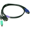 LevelOne KVM Kabel VGA->VGA,USB-A,PS/2         5.00m schwarz