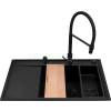 Zlew CAMEA (79x50) 1B 1D R Black Edition + Bateria SERINA