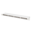Panel krosowy high density 19'' 24x RJ45, LSA poziom, kat.6A, ekranowany, 0.5U, szary, prowadnica kabli