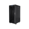 SZAFA INSTALACYJNA RACK STOJĄCA 19" 27U 800X1200 CZARNA DRZWI SZKLANE LCD LANBERG (FLAT PACK)