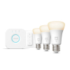 Philips Hue W Starter Kit 9,5W A60 E27 3szt, mostek, przełącznik Philips Hue Hue W Starter Kit 9,5W A60 E27, 3szt., mostek, przełącznik E27 9,5 W Ciep