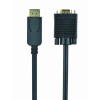 Kabel GEMBIRD CCP-DPM-VGAM-6 (D-Sub (VGA) M - DisplayPort M; 1,8m; kolor czarny)