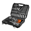Zestaw kluczy nasadowych 1/2", 3/8", 1/4", 220 szt., satynowy