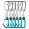 Edelrid 737930106020 karabińczyk do wspinaczki Zapięcie z blokadą W kształcie litery D Niebieski, Srebrny 6 szt.