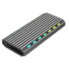 GEMBIRD OBUDOWA USB 3.1 NA DYSK M.2 NVME, RGB, ALUMINIOWA
