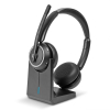 LINDY L118 Kabelloses BĂĽro-Headset mit Ladestation, Plug/Pla