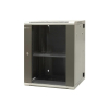 EmiterNet Szafa wisząca dzielona 19" 15U, drzwi blacha/szkło, 600×550×770mm szer./gł./wys.