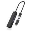 ICY BOX IB-HUB1439-LAN Przewodowa USB 3.2 Gen 1 (3.1 Gen 1) Type-A Czarny