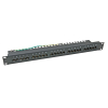 Ecolan Patchfeld Cat 3 ISDN 19" 1HE 50 Port RJ45 8/4 schwarz RAL9005
