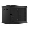 SZAFA INSTALACYJNA RACK WISZĄCA 19" 9U 600X450 CZARNA DRZWI PERFOROWANE LANBERG (FLAT PACK)