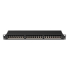 LANBERG PATCH PANEL 24 PORT 1U 19" KAT.6A FTP CZARNY PPSA-1024-B