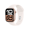 Zegarek Apple Watch Series 10 GPS 42mm Aluminiowa koperta w kolorze różowego złota z paskiem sportowym S/M - Lekki rumieniec