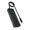 ICY BOX Spade Dock 4038 Przewodowa USB 3.2 Gen 2 (3.1 Gen 2) Type-C Czarny