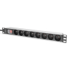 Digitus DN-95402-1-FR rozdzielacz zasilania PDU 8 x gniazdo sieciowe 1U
