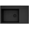 Zlew CAMEA (79x50) 1B 1D Left Black Edition + Bateria SERINA