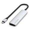 Satechi 4-w-1 USB-C Slim Multiport Adapter 4K - aluminiowy adapter do urządzeń mobilnych USB-C (USB-C, 4K HDMI, 2x USB-A) (silver)