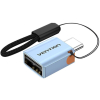 Adapter OTG USB 3.1 Vention USB-C do USB-A ze smyczą  stop aluminium