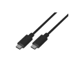 Kabel Lanberg CA-CMCM-10CU-0010-BK (USB typu C - USB typu C ; 1m; kolor czarny)