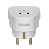 SAVIO ADAPTER PODRÓŻNY, GNIAZDO US – WTYK EU AP-01