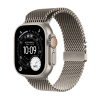 Zegarek Apple Watch Ultra 3 (2025) 5G 49mm Koperta z naturalnego tytanu z naturalną tytanową pętlą Milanese S - naturalna