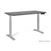 Biurko/Stolik z regulowaną wysokością UNIQUE ACTIVE I 14-C103W-G-140-YZ-13 szary stelaż i blat, 140X70 cm