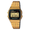 Casio A159WGEA-1DF Vintage Unisex-Digitaluhr mit Edelstahlband, gold/schwarz