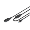 Kabel przedłużający USB 3.0 SuperSpeed 15mTyp USB A/USB A M/Ż aktywny czarny 15m