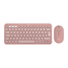 Logitech Pebble 2 Combo klawiatura Dołączona myszka Uniwersalne RF Wireless + Bluetooth QWERTY Amerykański międzynarodowy Różowy