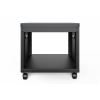 8U AVS rack, 420 x 507 x 460 mm threaded mountingholes, castors, bl