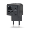 GEMBIRD WIFI REPEATER MINI WNP-RP300-03-BK B/G/N300 + GNIAZDO RJ45, DO GNIAZDKA 230V, CZARNY