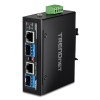 TRENDnet 2-Port Industrial SFP to Gigabit PoE++ Media Conv.
