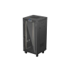 LANBERG SZAFA INSTALACYJNA RACK STOJĄCA 19" 24U 600X600 CZARNA DRZWI PRZESZKLONE LCD (FLAT PACK) V2