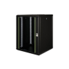 Szafa sieciowa wisząca Unique 19" 16U rack 600x600, drzwi szyba, czarny, niedzielona, złożona, 100kg