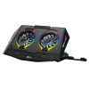 CONCEPTRONIC 2-Fan USB-A2.0 Laptop-KĂĽhlpad 40Kg RGB   17" sw