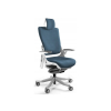 Fotel biurowy Wau 2 BL414 tkanina steelblue/biały