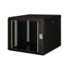 Digitus Szafa sieciowa wisząca Unique 19" 9U rack 600x600, drzwi szyba, czarny, niedzielona, złożona, 100kg