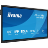iiyama TE6515A-B2AG signage display Kiosk 163,8 cm (64.5") Wi-Fi 550 cd/m2 4K Ultra HD Czarny Ekran dotykowy Procesor wbudowany Android 24/7