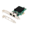 DIGITUS KARTA SIECIOWA PCIE PRZEWODOWA 2X RJ45 GIGABIT 10/100/1000MBPS LOW PROFILE DN-10132