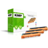 KMP B-T125X kaseta z tonerem 3 szt. Zamiennik Cyjan, Purpurowy, Żółty