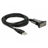 DeLOCK 65962 kabel równoległy Czarny 3 m USB Typu-A DB-9