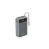 GEMBIRD POWERBANK Z SZYBKIM ŁADOWANIEM 65 W I ZINTEGROWANYMI KABLAMI 20000 MAH, CZARNY