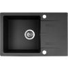 Zlewozmywak PYRAMIS LEFKADA (68x44) 1B 1D czarny + Bateria Flessi Black Edision - 070 260 611F