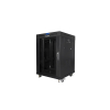 LANBERG SZAFA STOJĄCA RACK 19" 15U 600X600 DRZWI SZKLANE LCD CZARNA FF01-6615-12BL (FLAT PACK)