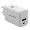 QOLTEC ŁADOWARKA 45W GAN | 5-20V | 1.5-3A | 1XUSB-C PD | 1XUSB QC 3.0 | BIAŁA